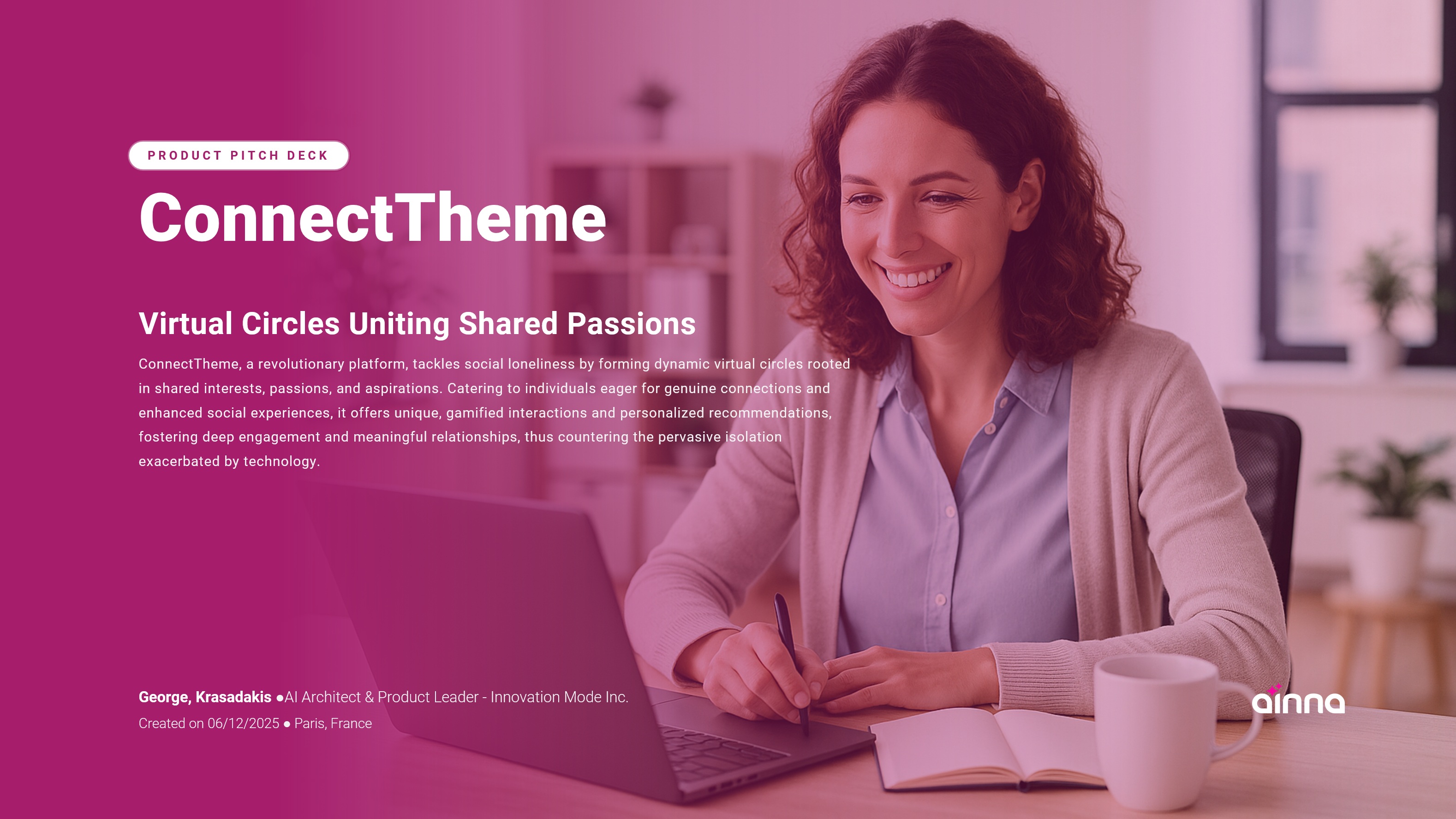 Pitch Deck — Opening Slide — Ainna generated document preview